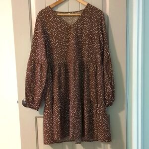 Brown Polka Dot Dress